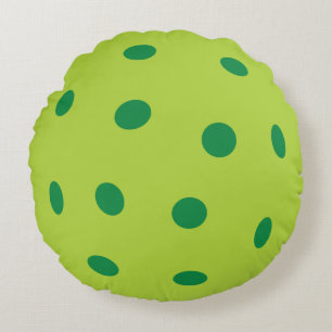 Green Pickleball Round Pillow