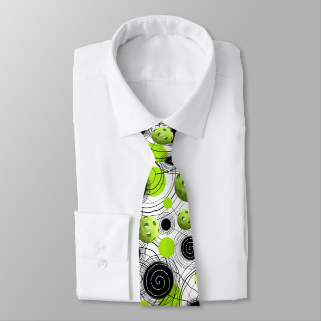 Green Pickleballs Tie (Tied)