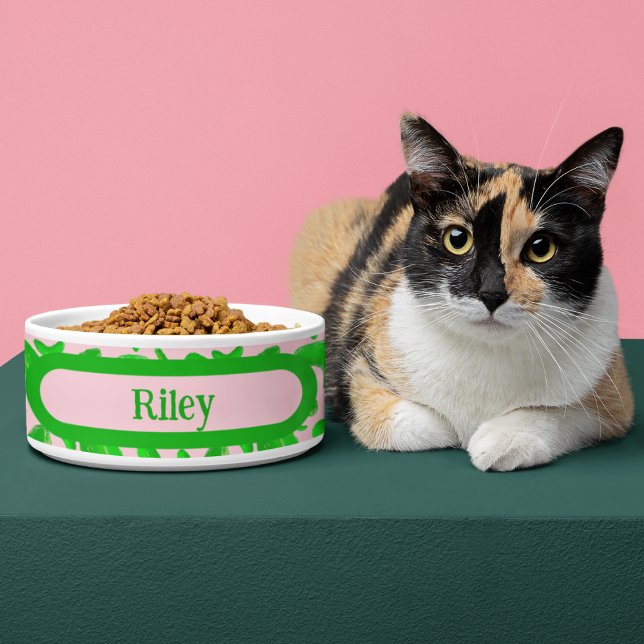 Green Pickles on Soft Pink Background Bowl (Creator Uploaded)