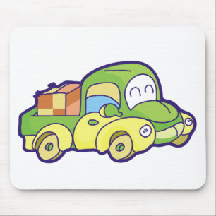 Green Pickup Truck Mouse Pad