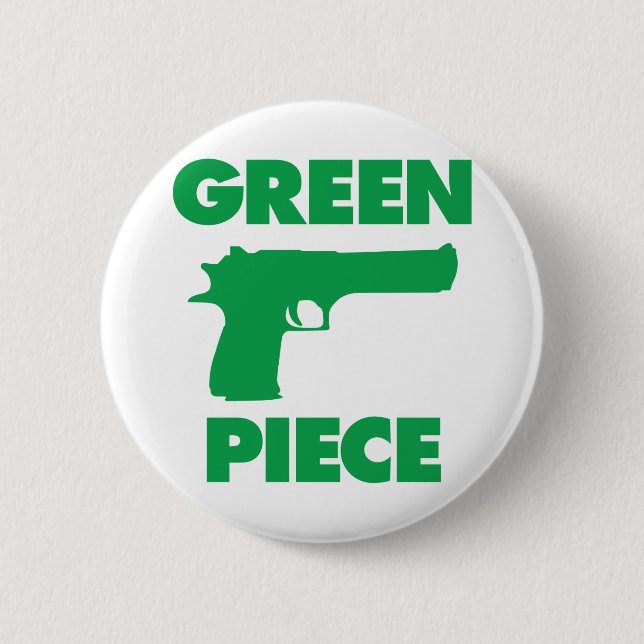 Green Piece 2 Inch Round Button (Front)
