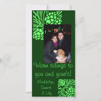 Green Pine Cone Carte photo de vacances