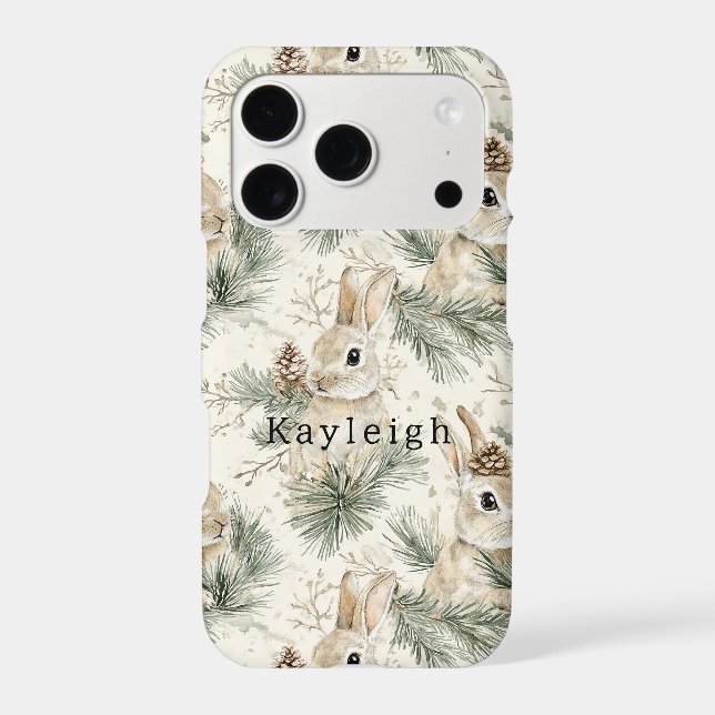 Green Pine Cones Bunny Rabbits  (Back)