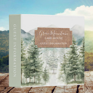 Green Pine Forest Cabin Lodge Guest Information Binder