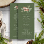 Green Pine Program<br><div class="desc">Keep your guests informed with our Green Elegant Pine Program on a white background from the "Elegant Winter Pinecone Greenery Wedding Suite." Featuring hand-painted greenery and pine boughs,  this program provides a seamless and elegant guide to your special day,  ensuring every moment is beautifully coordinated.</div>