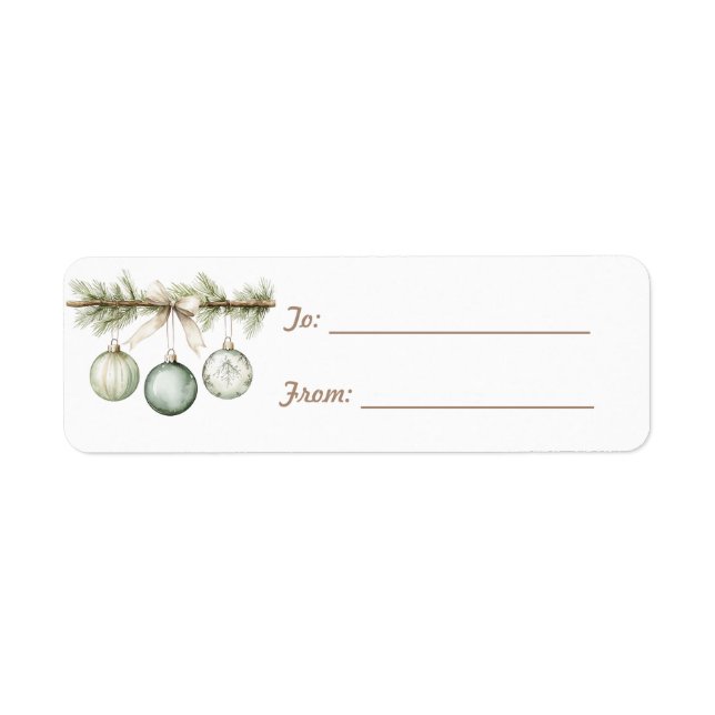 Green Pine Tree Branch Ornaments Christmas (Devant)