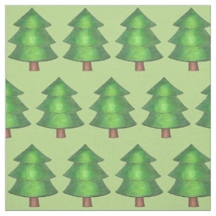 Green Pine Tree Trees Forest Camp Camping Woods Fabric