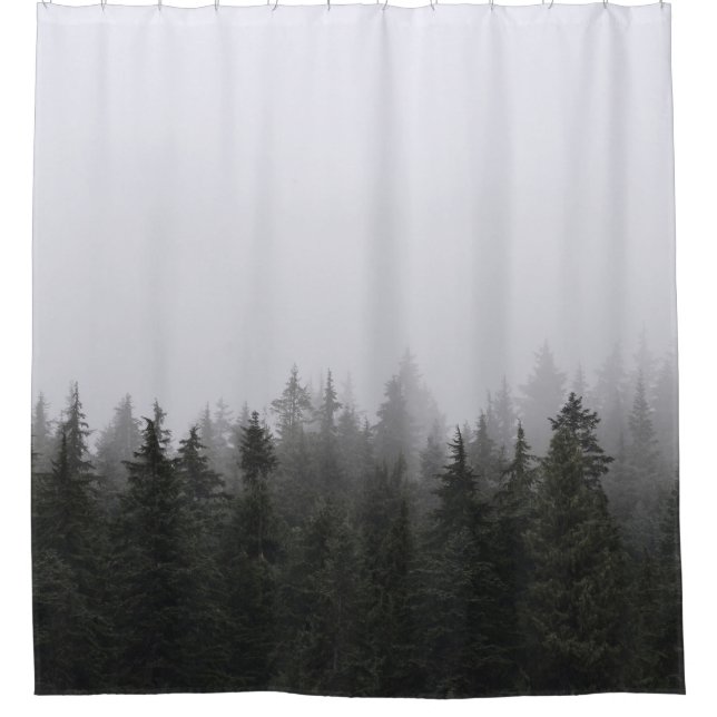 GREEN PINE TREES UNDER WHITE SKY (Front)