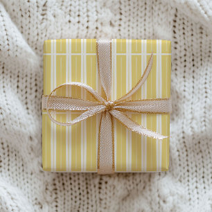 Green, Pink and Yellow Unique Stripes Wrapping Paper Sheet