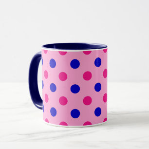 Green Pink Blue Polka Dot Pattern Mug