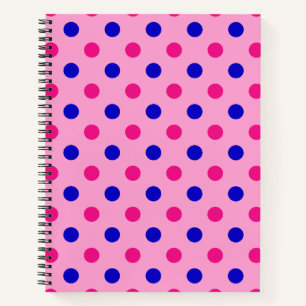 Green Pink Blue Polka Dot Pattern Notebook