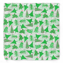Green Pink Christmas Trees