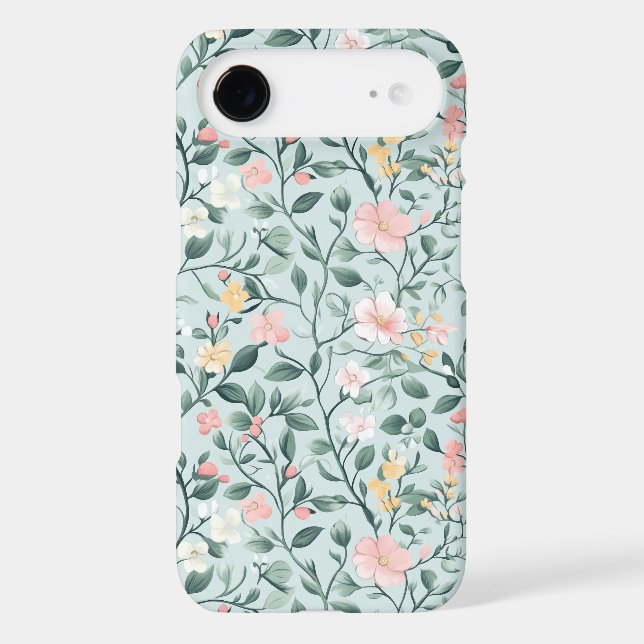 Green Pink Cottagecore Watercolor Florals (Verso)