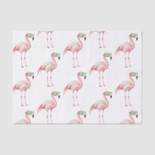 Green Pink Flamingo Birthday Tissue Paper