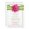 Green Pink Gerbera Daisy Bridal Shower Invitation