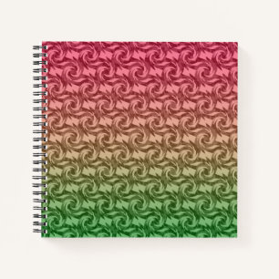 Green pink gradient notebook