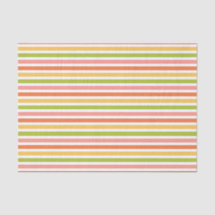GREEN PINK ORANGE YELLOW STRIPES TISSUE PAPER