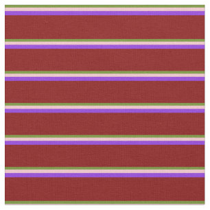 Green, Pink, Purple & Maroon Stripes Fabric