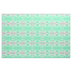 Green Pink White Deco Pattern Baby Nursery Craft Fabric