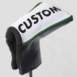 GREEN Piping Custom Golf Putter Headcover Blank