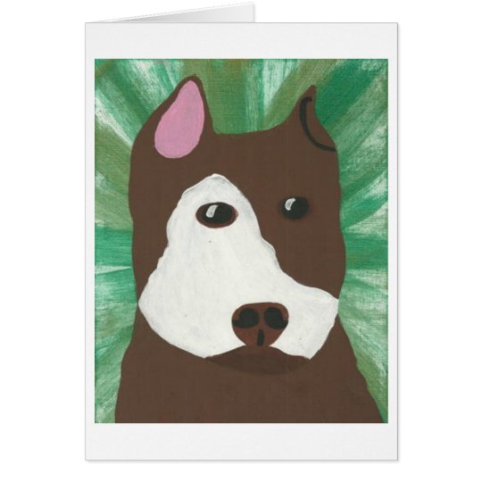 Green Pit Bull Card