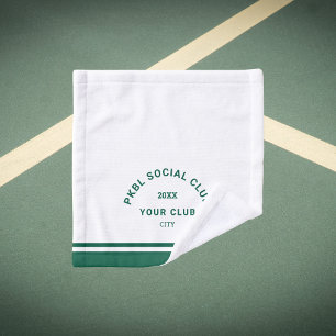 Green PKBL Social Club Crest Pickleball Face  Wash Cloth