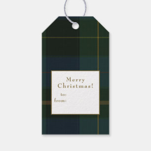 Green Plaid Christmas Gift Tags