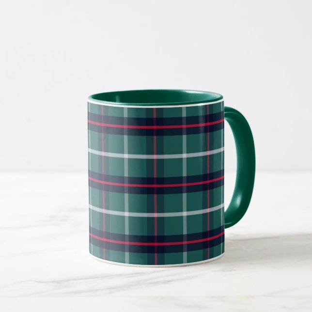  Green Plaid Coffee Mug (Front Right)