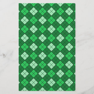 Green Plaid Craft Paper