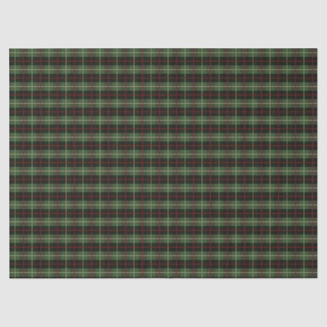 Green Plaid Decoupage Tissue Paper (Front)