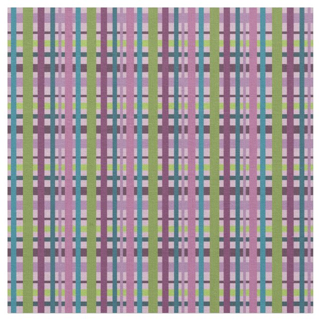 Green Plaid Fabric (Close Up)