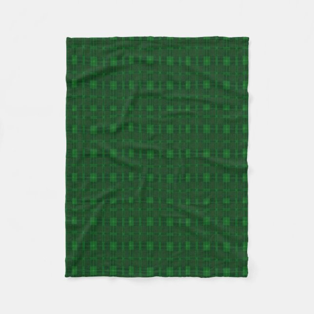 Green Plaid Fleece Blanket (Front)