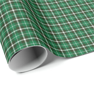 Green Plaid, Green Buffalo Plaid Wrapping Paper