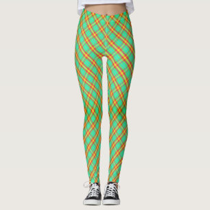 Green Plaid Leggings