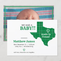 Green Plaid Made In Texas Horizontal Photo