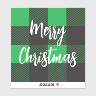 Green plaid Merry Christmas