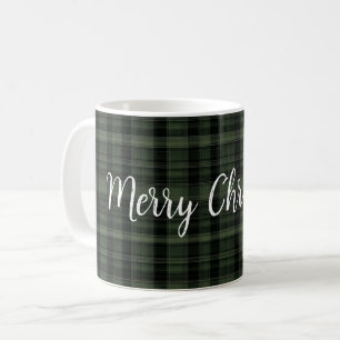 Green Plaid Merry Christmas Mug 