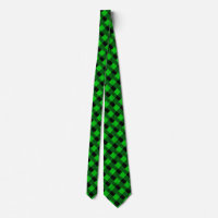 Green Plaid Neck Tie