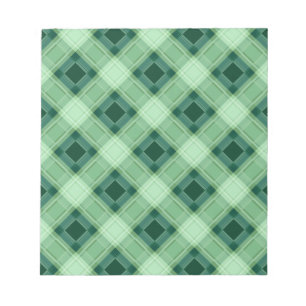 Green plaid notepad