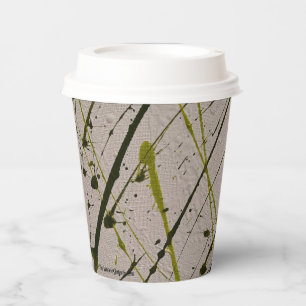 GREEN PLAID PAPER CUPS
