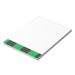 Green plaid pattern notepad