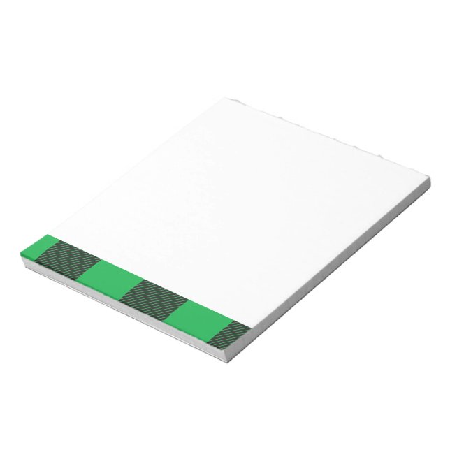 Green plaid pattern notepad (Rotated)