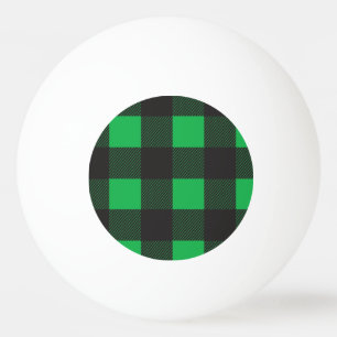 Green plaid pattern ping pong ball