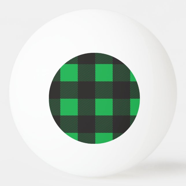 Green plaid pattern ping pong ball (Front)