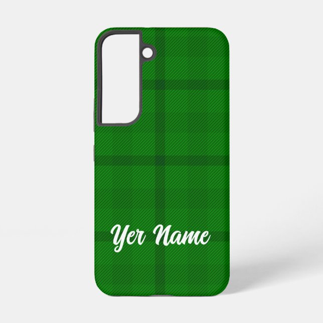 Green Plaid pattern -  Samsung Galaxy S22 Case (Back)