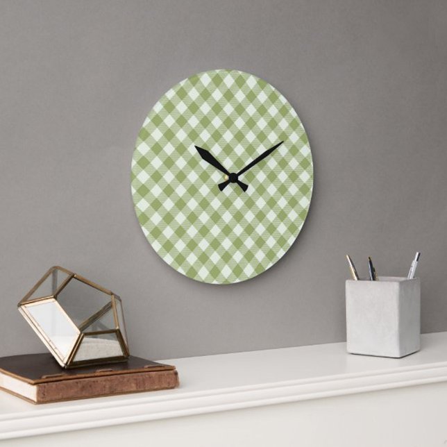  Green Plaid Pattern Wall clock (Creator Uploaded)