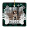 Green Plaid Rustic Pine Trees Dog Bone Pet Photo