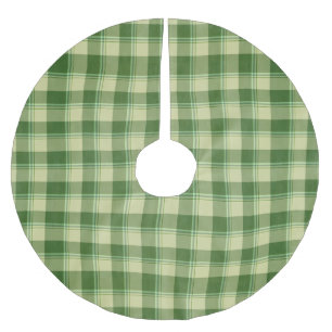 Green Plaid Saint Patrick's day Brushed Polyester Tree Skirt