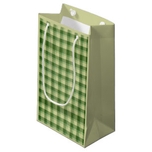 Green Plaid Saint Patrick's day Small Gift Bag