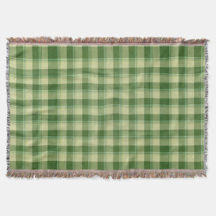 Green Plaid Saint Patrick's day Throw Blanket